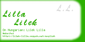 lilla lilek business card